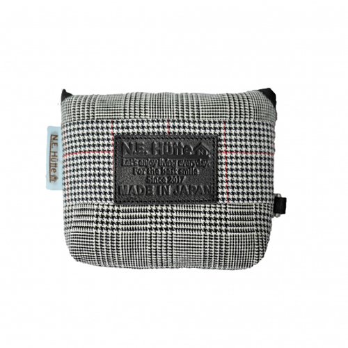 <N.E.Hutte> マレット型パター用 ヘッドカバー (Gingham Check)