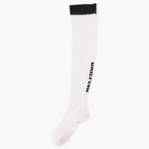 <BRIEFING> ブリーフィング WOMENS OVER KNEE LOGO HIGH SOCKS (White)