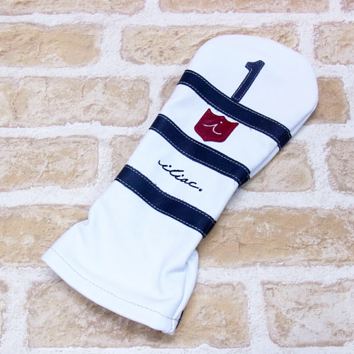 <iliac Golf> Polo2 ドライバー用 (White/Navy/Navy No.)