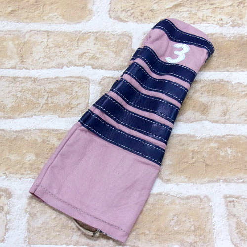 【OUTLET】<iliac Golf> Polo Stripe 3wood 3W用 (Pink/Navy/White)