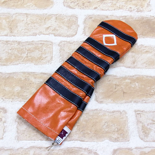 【OUTLET】<iliac Golf> Polo Stripe Utility 7,9W用 (Orange/Black/White)