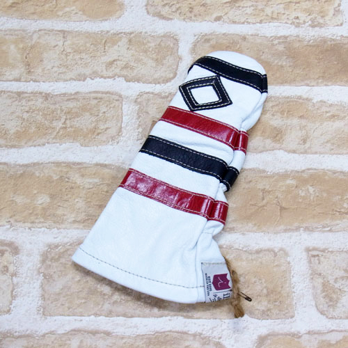 【OUTLET】<iliac Golf> Polo Stripe Utility 7,9W用 (White/Red/Black)