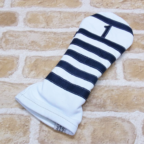 <iliac Golf> Polo Stripe Driver ドライバー用 (White/Navy)