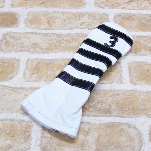 <iliac Golf> Polo Stripe 3wood 3W用 (White/Black)