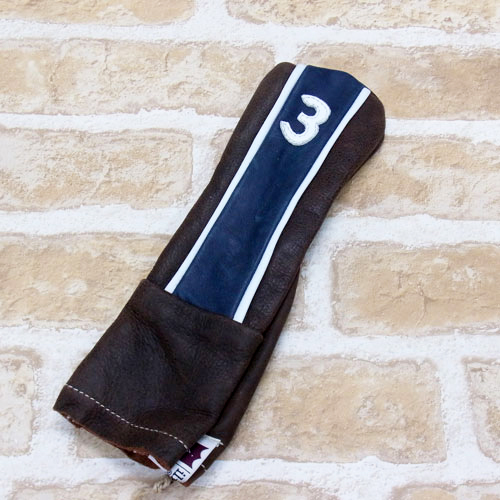 【OUTLET】<iliac Golf> Tour Stripe 3wood 3W用 (Brown/Navy/White)