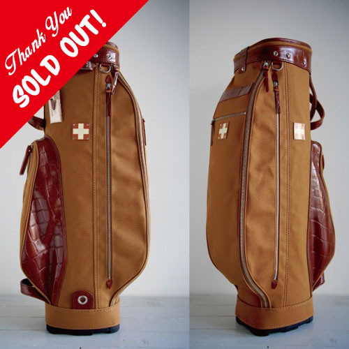 <木の庄帆布> キャディバッグ CROSS HANDLE Caddie Bag LIMITED EDITION KHG20-CB03 (キャラメル)