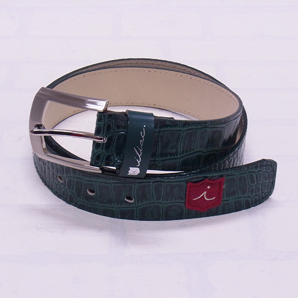 <iliac Golf> Modern Buckle Belt (Augusta Green Croc)