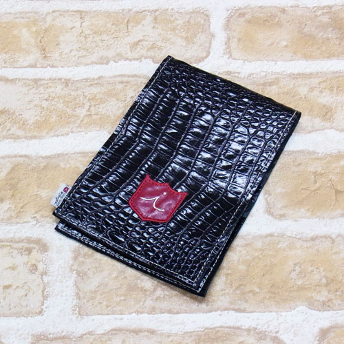 <iliac Golf> Score Card Holder (Black Croc)