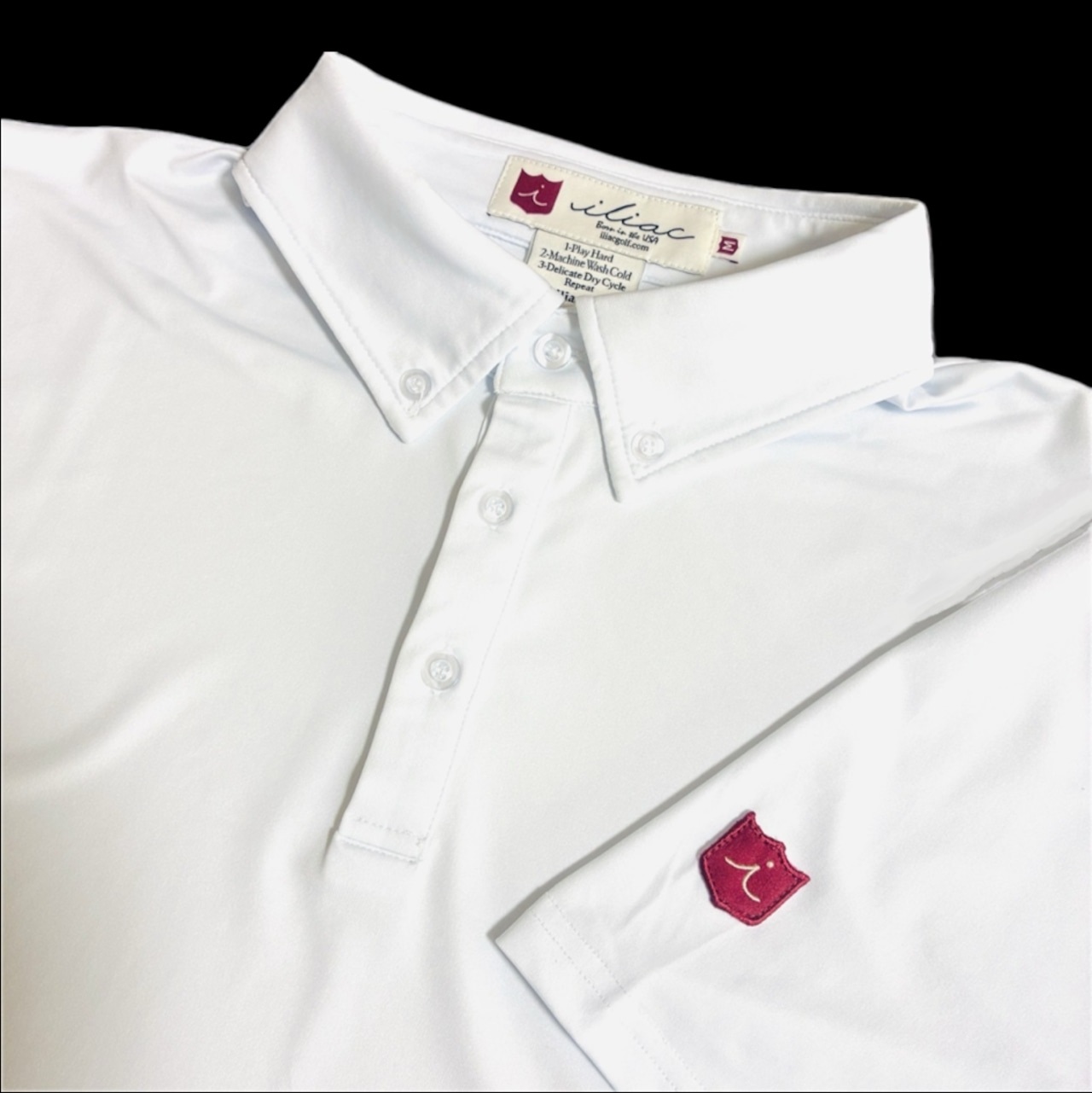 <iliac Golf> Solid series Polo Shirts White