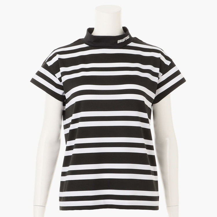 <BRIEFING> ブリーフィング WOMENS STRIPE HIGH NECK RELAXED FIT <BRG231W12> (Black)