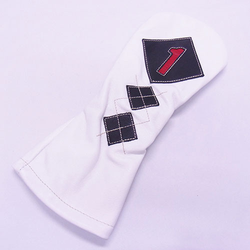 <iliac Golf> Argyle Driver ドライバー用 (White/Black/Red)