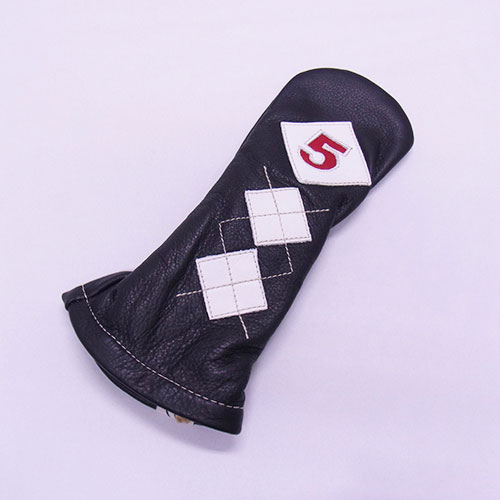 <iliac Golf> Argyle 5wood 5W用 (Black/White/Red)