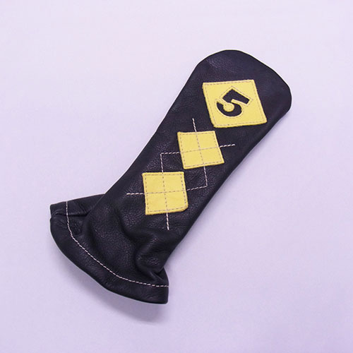 <iliac Golf> Argyle 5wood 5W用 (Black/Yellow)