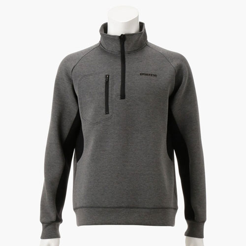 ブリーフィング MENS WARM 3D LOGO HALF ZIP (Gray)