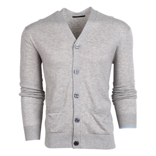 <GREYSON> CHEYENNE CARDIGAN SWEATER <MFA22S82> (LIGHT GREY HEATHER)