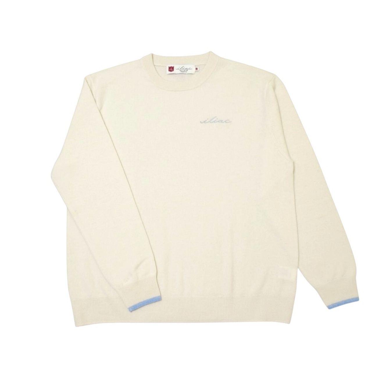 <iliac Golf> カシミヤ クルーネック セーター  White