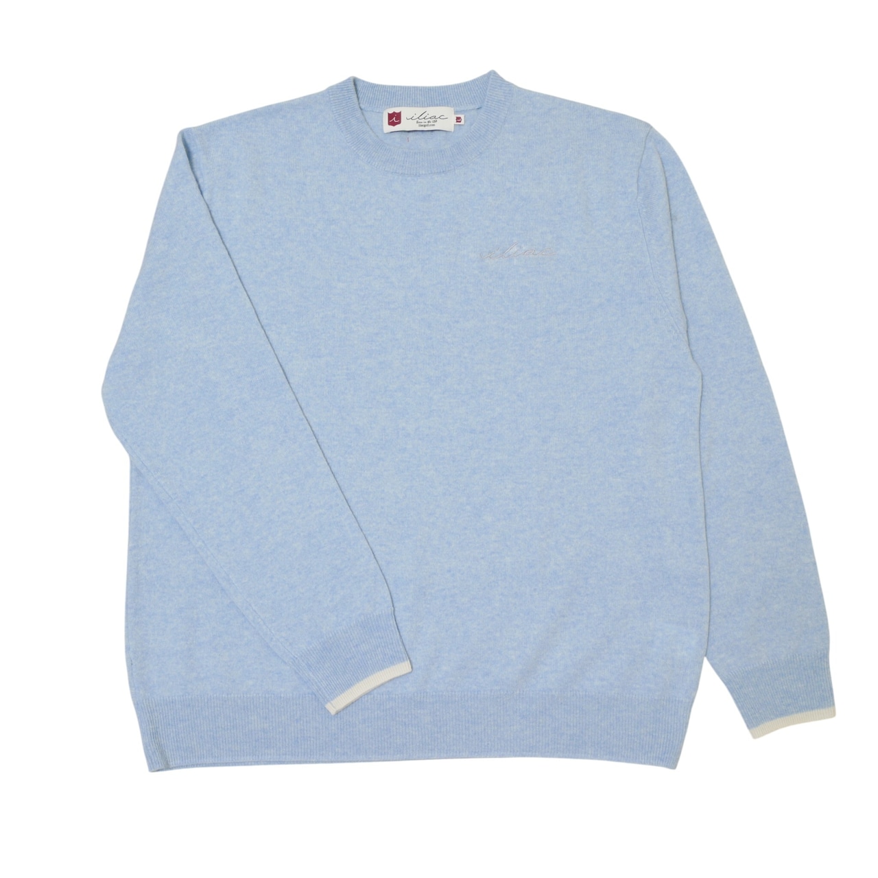 <iliac Golf> カシミヤ クルーネック セーター  Saxe Blue