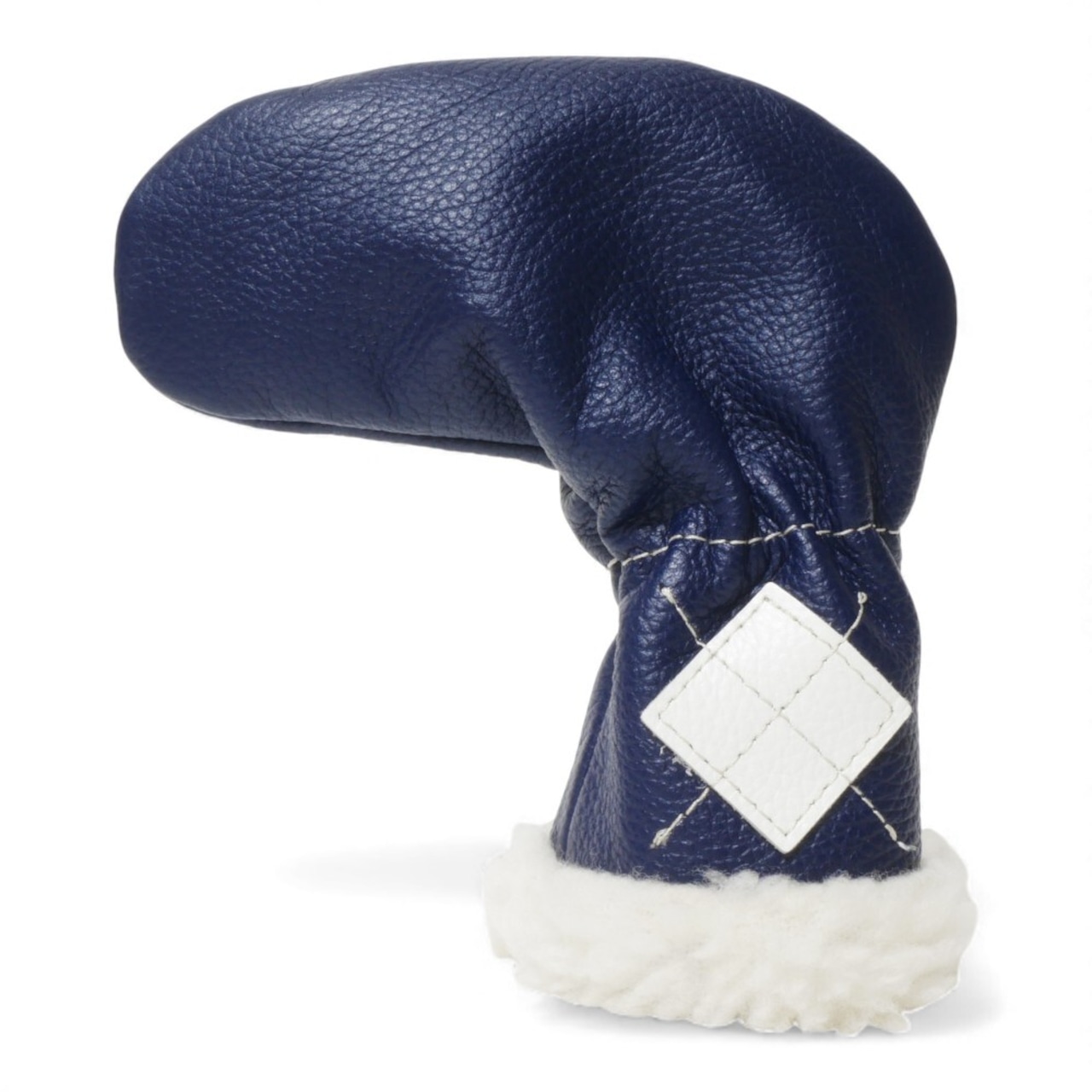 <iliac Golf>Cloud Putter Cover Pin Type Argyle (Nevy + White)