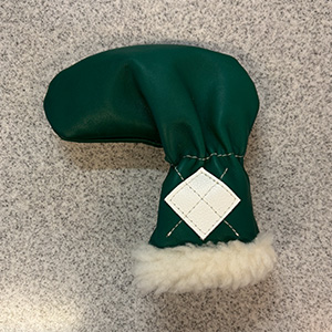 <iliac Golf>Cloud Putter Cover Pin Type Argyle (Green + White)